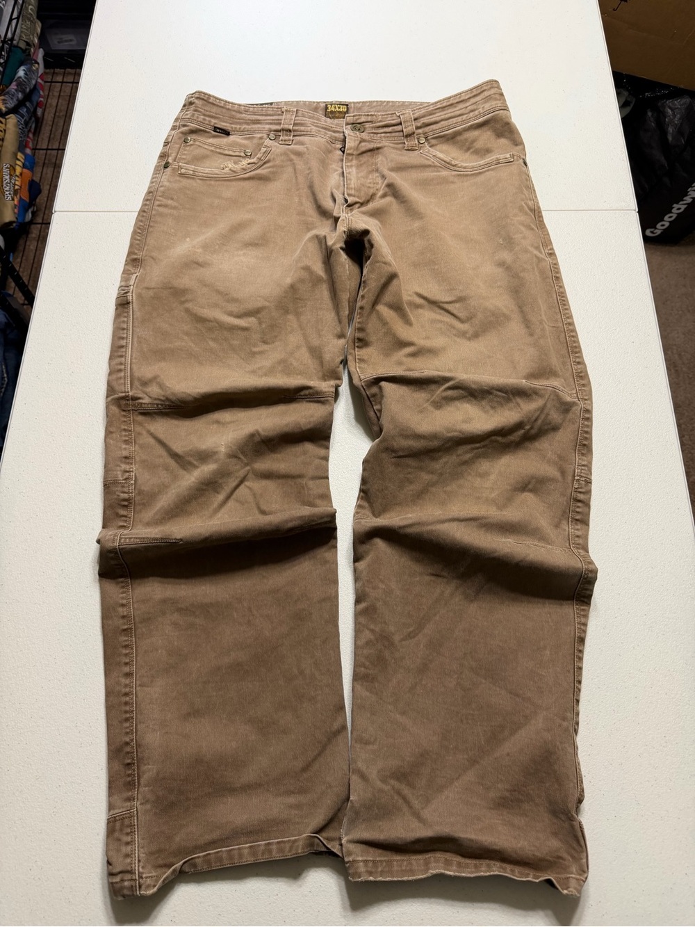KÜHL Cargo Pants Men's 34x30 Tan Straight Leg Distressed